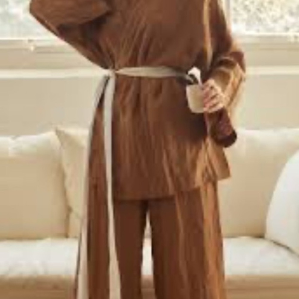 Deiji linen pajama bottoms